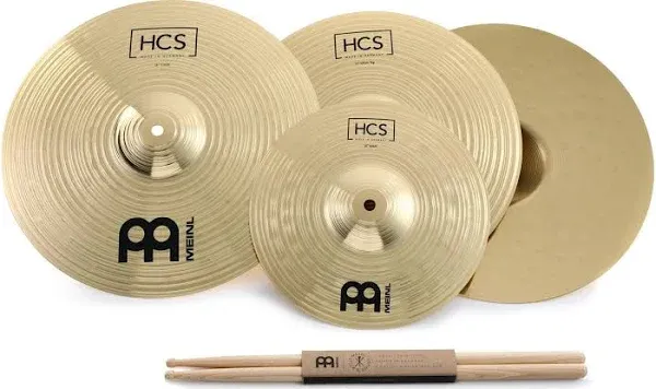 MEINL HCS Cymbal Pack with Free Splash, Sticks, and Lessons