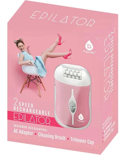 Two Speed Rechargeable Epilator, Pink