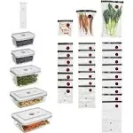 Zwilling Fresh & Save 32-pc Vacuum Sealer Machine Set, Sous Vide Bags, Meal prep, Airtight Food Storage Containers Glass