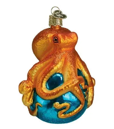 Old World Christmas Blown Glass Christmas Ornament, Octopus