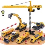 iPlay iLearn Construction Site Vehicles Toy Set Kids Engineering PLA