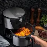 Bella Pro Series - 8-qt. Digital Air Fryer - Ink Black Stainless Steel