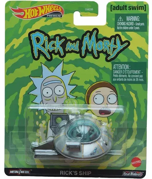 HOT WHEELS PREMIUM 2023 REPLICA ENTERTAINMENT RICK AND MORTY RICK&#039;S SHIP DIECAST