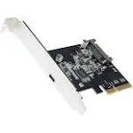 IO CREST USB-C 3.2 Gen 2x2 Type-C 20 Gbps PCI-e Gen 3 x4 Expansion Card SATA Powered ASMedia ASM3242