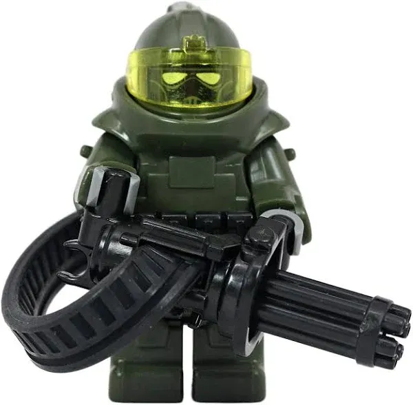 Modern Brick Warfare Custom Juggernaut Warzone Minigun Soldier Minifigure