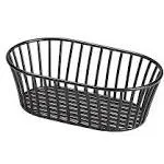 Get Enterprises - 4-31892 - Short Black Stackable Tuscan-Style Basket