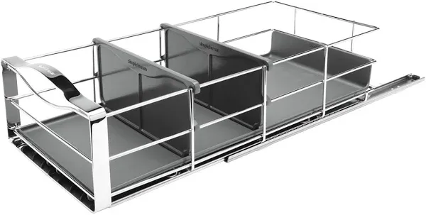 SIMPLEHUMAN 9&#034; Pull-Out Cabinet Organizer Chrome | NEW | FREE SHIPPING | AUTH