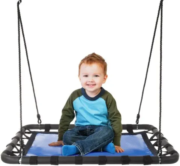 Hey! Play! 40" Hanging Outdoor Tree or Playground Equipment Platform Standing Swing