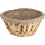 Matfer (118511) 9 1/2" Banneton Linen Lined Wicker Basket