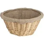 Matfer (118511) 9 1/2" Banneton Linen Lined Wicker Basket