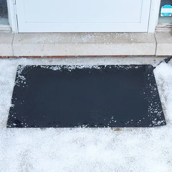 HeatTrak Heated Snow Melting Mats for Entrances - Heated Outdoor Mats - Snow Melting Mats for Winter Snow Removal - Trusted Snow and Ice Melt Products - No-Slip Heating Entrance Mats (24” x 36")