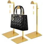 3 Pack Handbag Rack Stainless Steel With Adjustable Height Purse Display Stand 