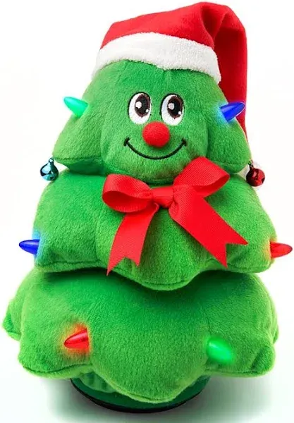 Cuddle Barn - Rockin&#039; Reggie | Animated Christmas Tree Stuffed Plush Toy, Spi...