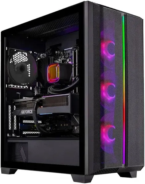 Skytech Gaming Siege Gaming PC Desktop – Intel Core i7 13700F 2.1 GHz, NVIDIA RTX 4060 Ti, 1TB NVME SSD, 32GB DDR5 RAM RGB, 650W Gold PSU, 360mm AIO, 11AC Wi-Fi, Windows 11 Home 64-bit