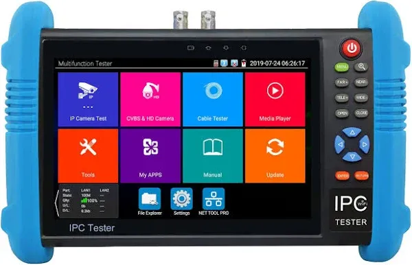 EVERSECU 7 Inch Touch Screen 5 in 1 CCTV Tester Support Upt to 4K IP Camera 720P1080P30mp40mp50 Megapixel AHD TVI CVI