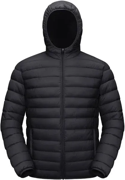 Men's Hooded Puffer Water-Repellent Down Alternative Jacket