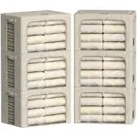 6 Pack Clothes Storage Bins with Metal Frame- Foldable Storage Bins for Cloth...