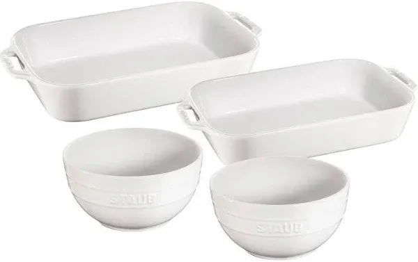 Staub Ceramic Baking and Bowl Set