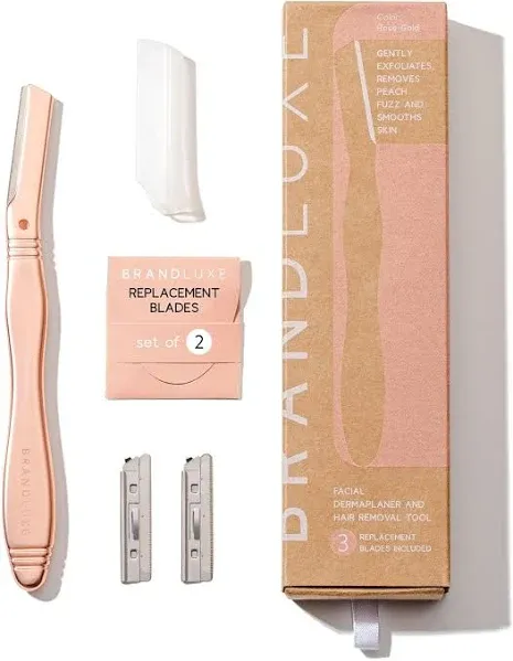 Dermaplaning Tool for Face, Eyebrow Shaping, Hair Removal and Exfoliation. Eco-friendly design. Includes 3 Swedish stainless steel blades (Carbon)