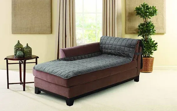 Deluxe Pet Chaise Furniture Cover Dark Gray - Sure Fit: Machine Washable,