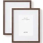 TONES Frame DESIGN Picture Frame Mat Frames Solid Wood Veneer Finish and Plexiglass Front