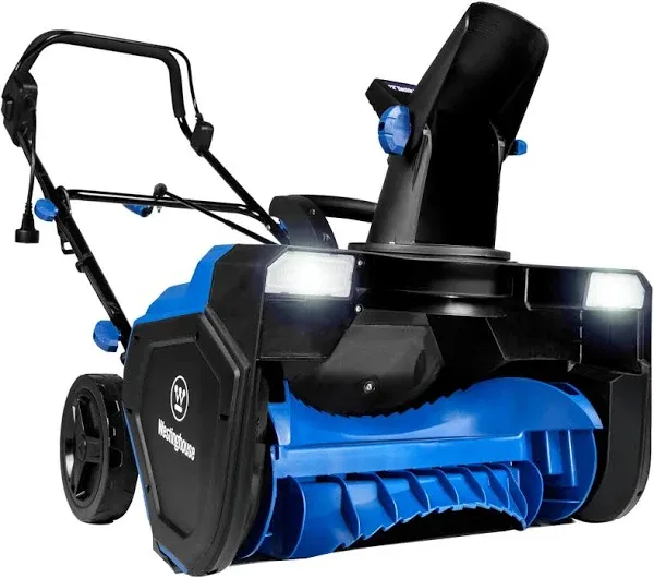 Westinghouse WSnow23 Walk Behind Corded Electric Snow Blower, Dual LED Lights, 23-inches Wide, 120V, 1800W, 15 Amp Motor