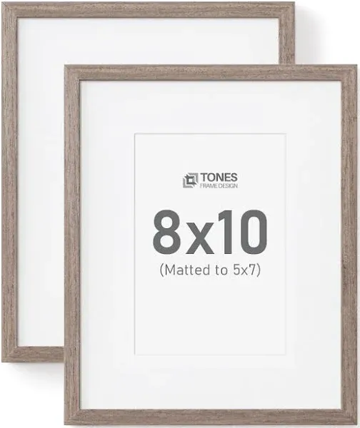 TONES Frame DESIGN Picture Frame Mat Frames Solid Wood Veneer Finish Plexiglass