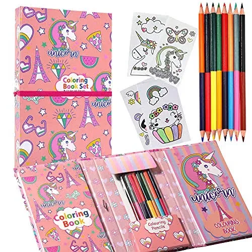 Unicorn Coloring Pads Kit for Girls, Unicorn Coloring Book with 60 Coloring Page