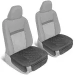 Motor Trend Car Seat Cushion, 2 Pack Diamond Stitched Faux Leather - Black