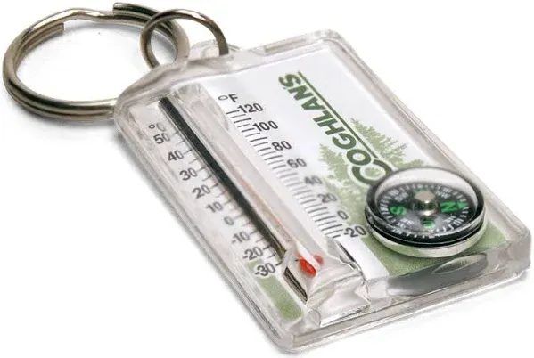 Coghlans 9714 Zipper Pull Thermometer & Compass