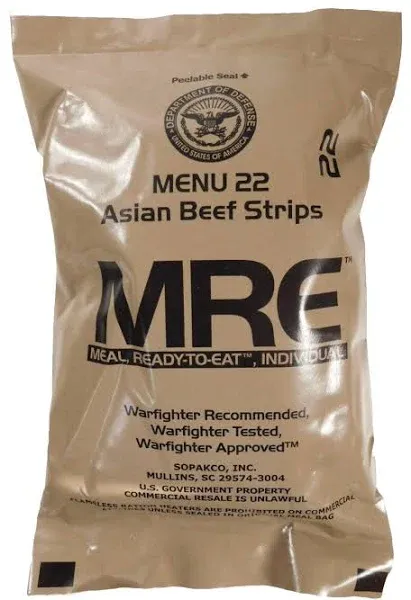 MREs Meals Ready-to-Eat Genuine U.S. Military Surplus 1 Pack