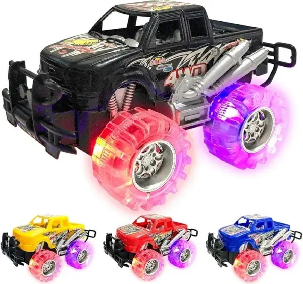 ArtCreativity Light Up Monster Trucks Toy Truck Set