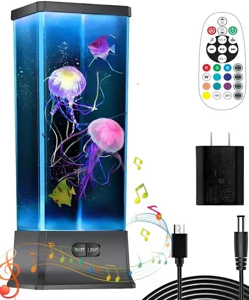 Electric Fantasy Jellyfish Lava Lamp with Color Changing Light Effects-Jelly Fish Tank Aquarium Night Mood Light for Decoration Gift for Kids Men Women