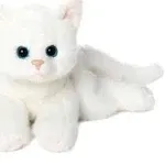 Bearington Lil' Muffin Small Plush Stuffed Animal White Cat, Kitten 8 inch