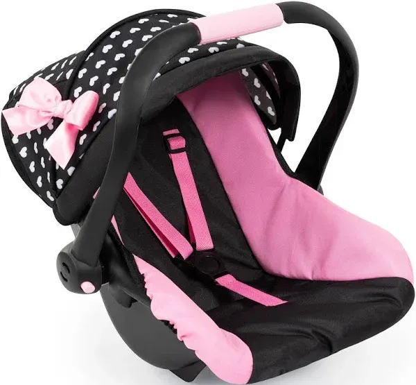 Bayer Design Deluxe Car Seat with Hearts (Black & Pink)