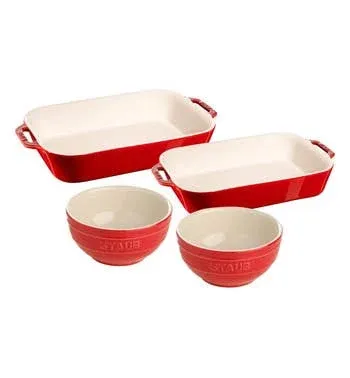 Staub Ceramic Baking and Bowl Set