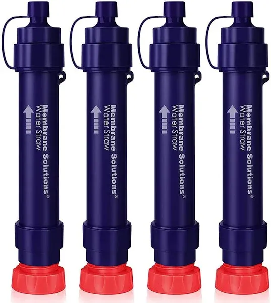 Membrane Solutions®️ Water Filter Straw Water Filter for Camping Hiking Survival Emergency Use