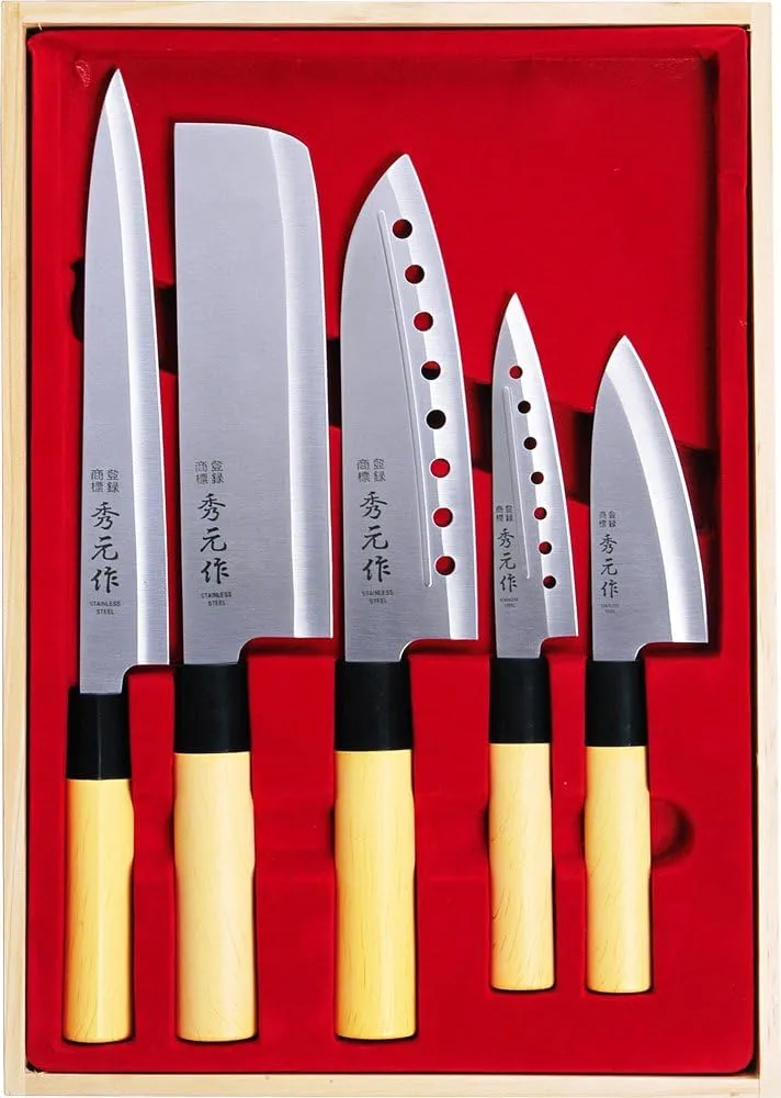 Sumikama Japanese knives Hidemoto work 5-piece set Sp-005 New