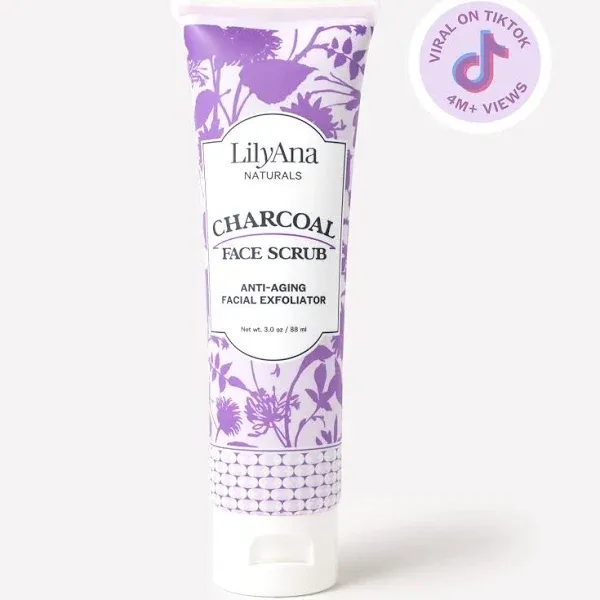 LilyAna Naturals Charcoal Face Exfoliant - 3oz