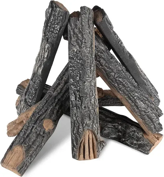 VEVOR Gas Fireplace Logs, Large Ceramic Logs for Fireplace Decorative,Ind<wbr/>oor or