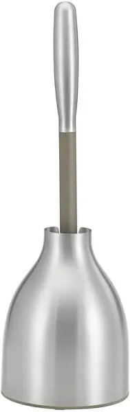 Polder Brushed Stainless Steel Plunger with Storage Caddy