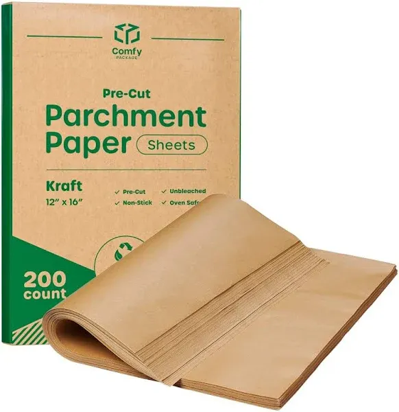 Comfy Package 12 x 16 Inch Pre-Cut Parchment Paper Sheets