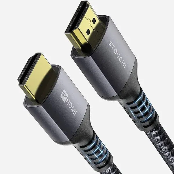 Stouchi HDMI 2.1 Cable 10ft for PlayStation 5 / PS5 Xbox Series X- 8K 60Hz 4K 144Hz 48Gbps HBR3 High Speed