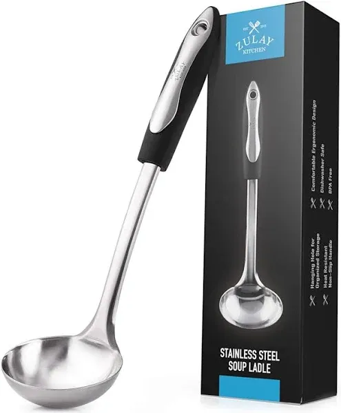 Zulay Kitchen Stainless Steel Cooking Utensil - - Durable Gadgets - Metal - Easy