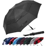 G4Free 72 Inch Huge Large Oversize Golf Umbrella Automatic Open Double Black 