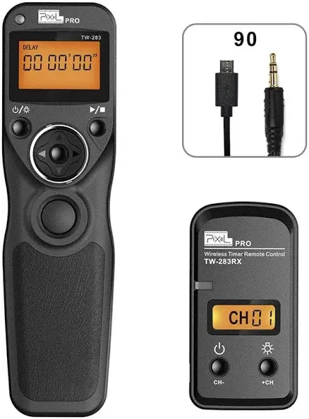 Wireless Remote Shutter Compatible for fujifilm, PIXEL TW-283 90 Remote Shutter Release 2.4G Wireless Timer Remote Control Compatible for Fuji Cameras