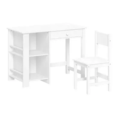 RiverRidge 35.5-in White Kids Writing Desk with Chair | 02-460K