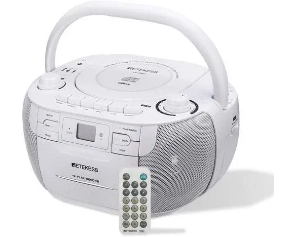 Retekess TR621 Portable CD Player Boombox Stereo with AM/FM USB/TF/Headphones