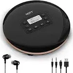 CD711T Bluetooth Rechargeable Portable CD Player for Home Travel and Car with St