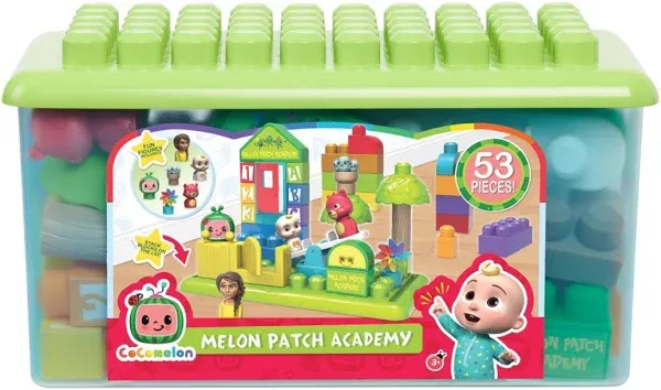 CoComelon Just Play Patch Academy, 53 Large Building Blocks 6 Character Figures,